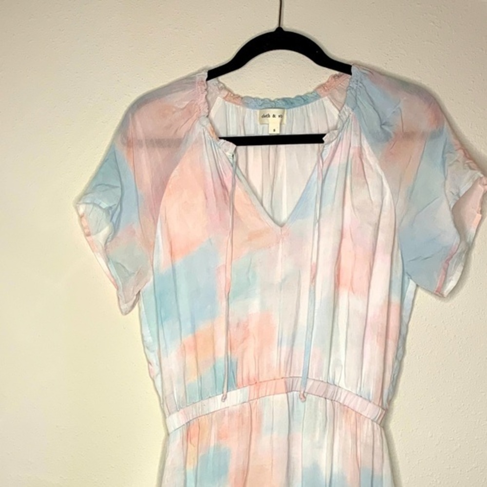 *NEW* Cloth & Stone Women’s Pastel Tiered Tie-Dye Maxi Dress, Size S - Picture 3 of 3